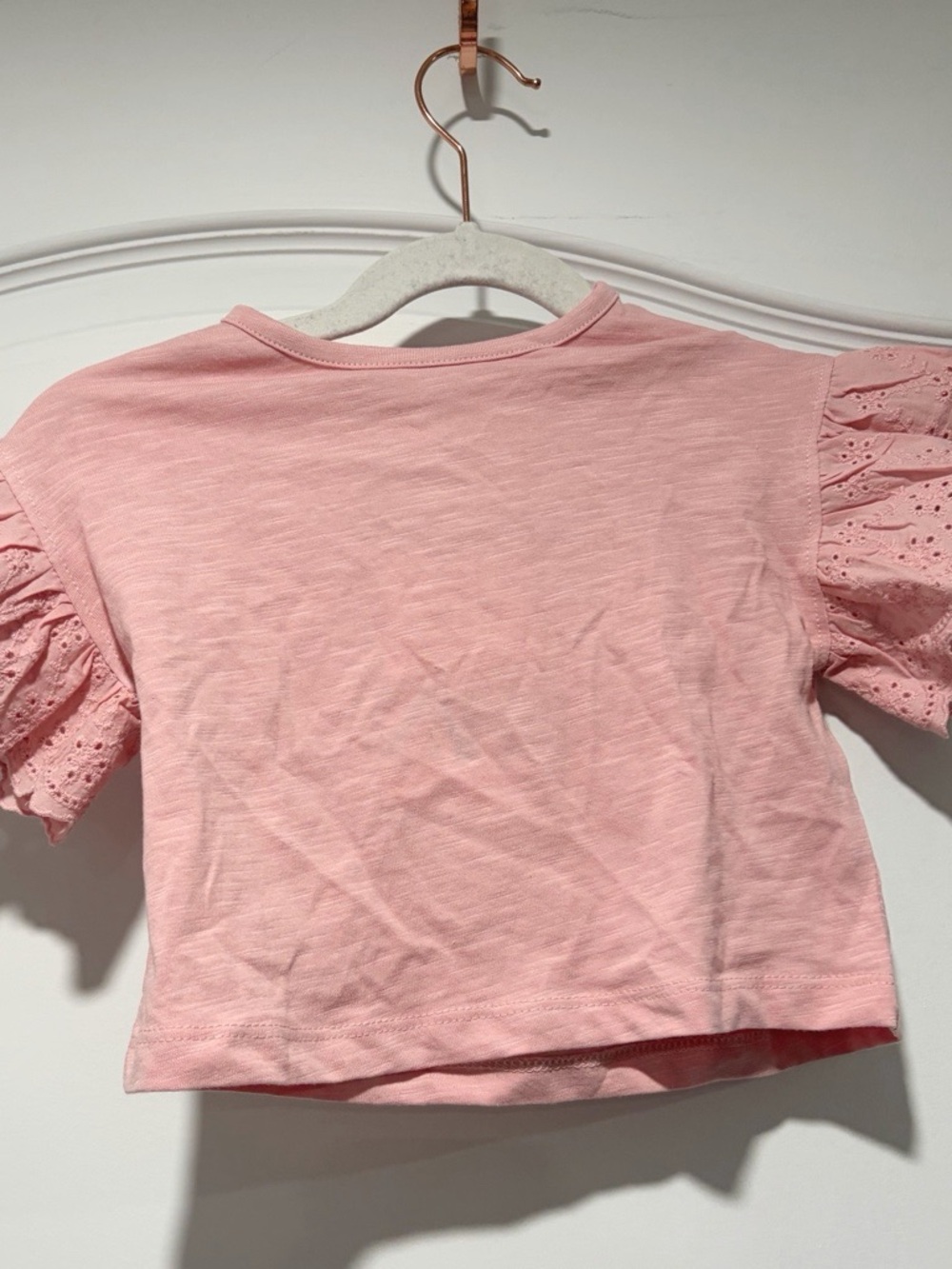 New With Tags Zara Kids Flutter Sleeve Eyelet top in size 3-6 months